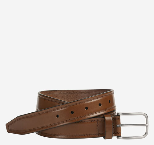 Double Self-Stitch Belt - Brown