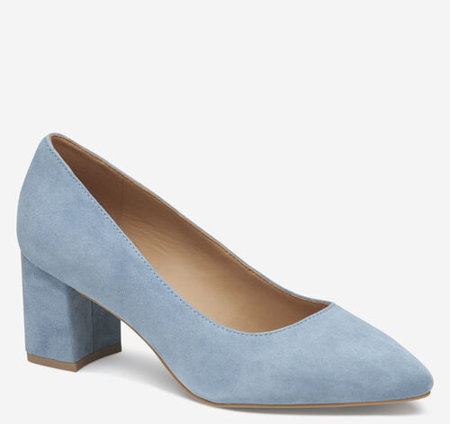 Vicki Pump - Slate Blue Kid Suede