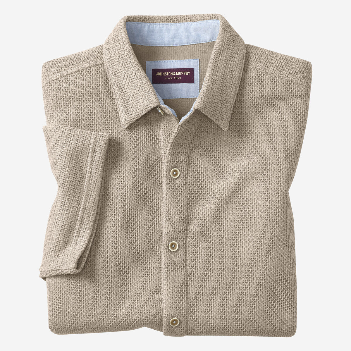 Linden Textured Short-Sleeve Shirt image number null