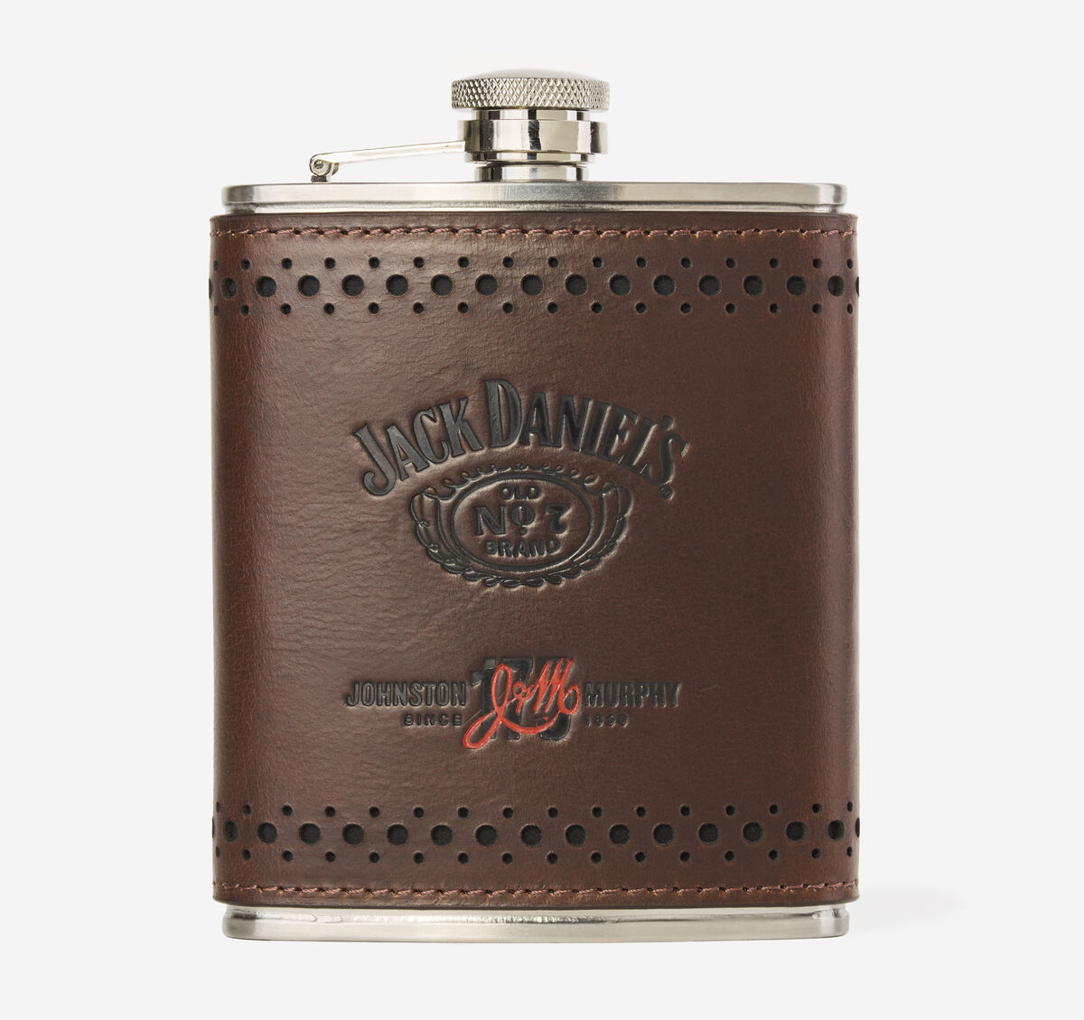 Jack Daniel&rsquo;s x J&M 175th Leather-Wrapped Flask image number null