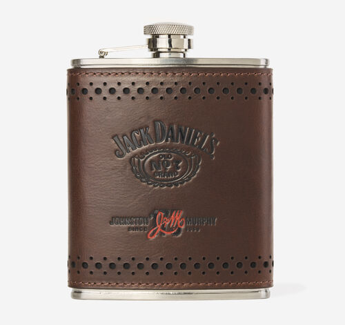 Jack Daniel&rsquo;s x J&M 175th Leather-Wrapped Flask - Brown