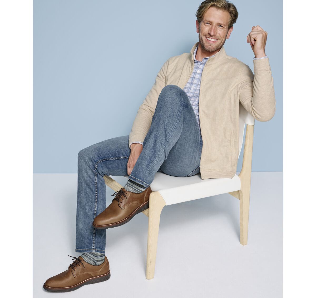 Full-Zip Knit Jacket image number null