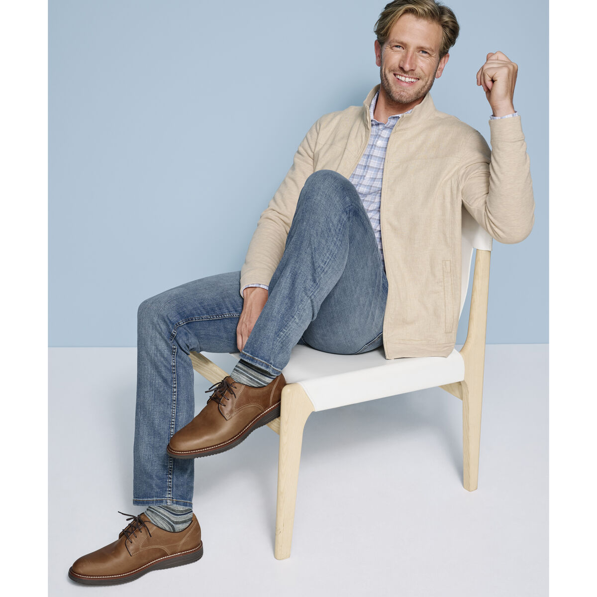 Full-Zip Knit Jacket image number null