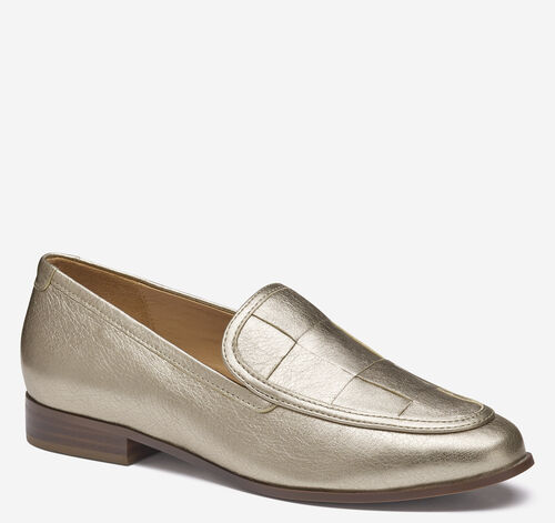 Ali Woven Loafer - Gold Italian Metallic Sheepskin