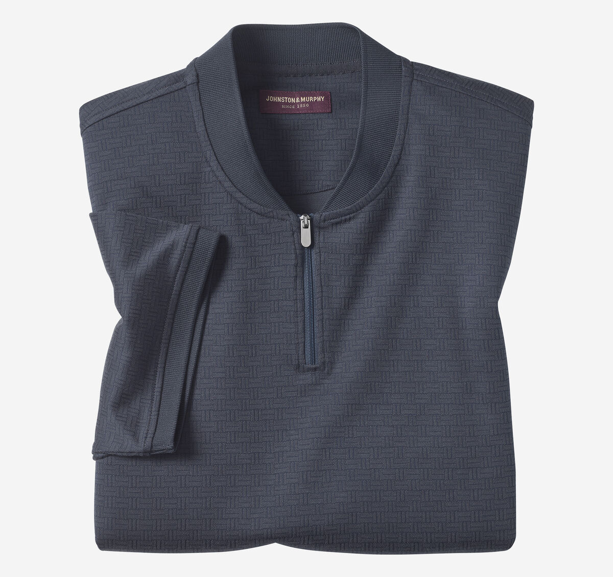 Jacquard Zip Polo image number null