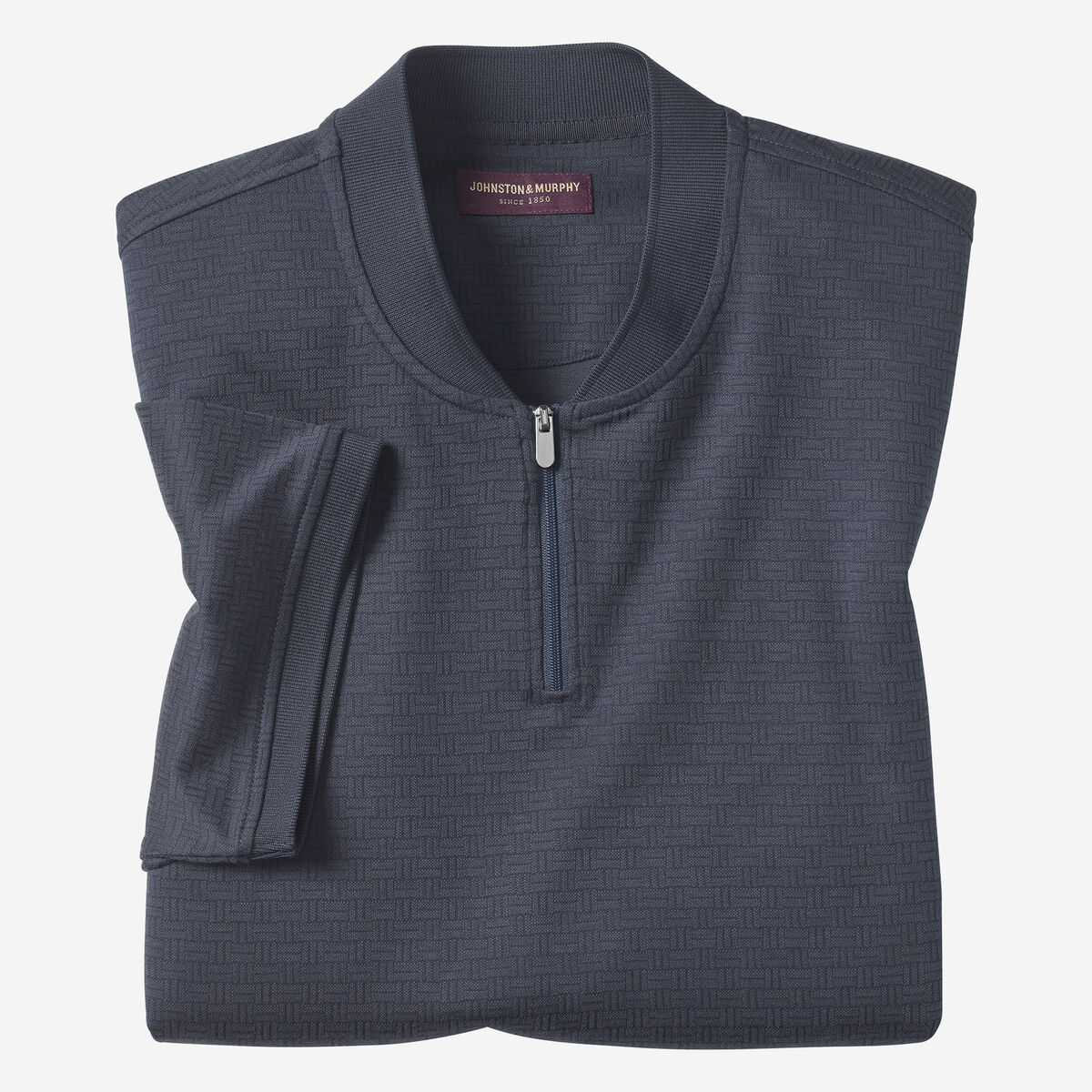 Jacquard Zip Polo image number null