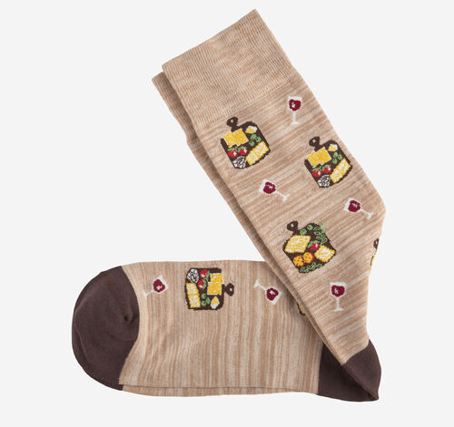 Space Dyed Socks - Khaki Charcuterie Board