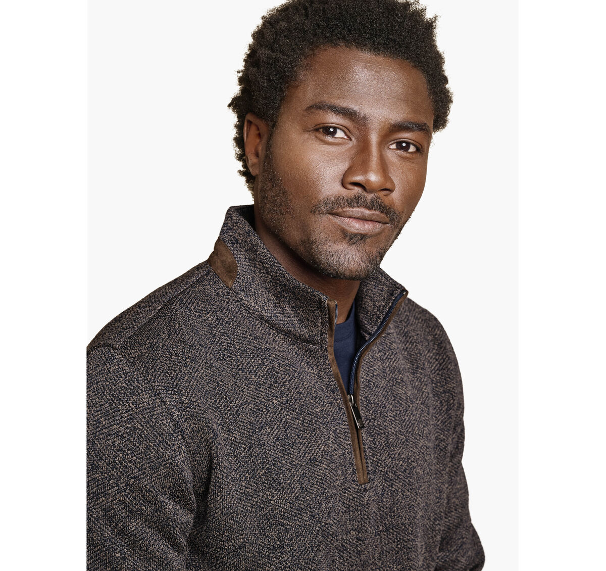 Marled Quarter-Zip image number null