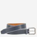 White-Edged Textured Leather Belt image number null