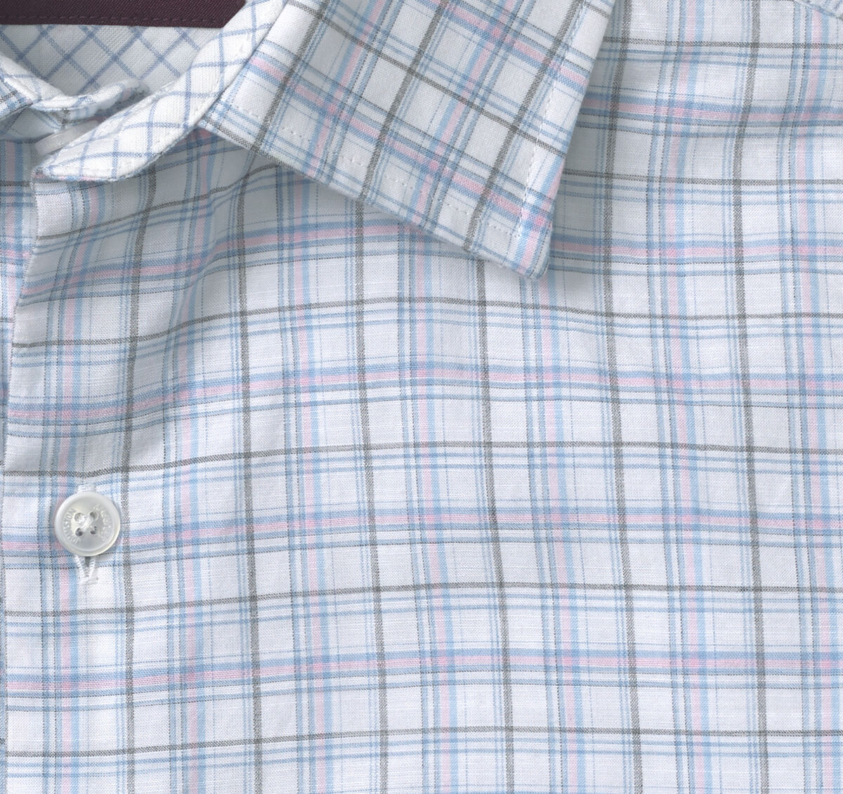 Linen-Blend Dress Shirt image number null