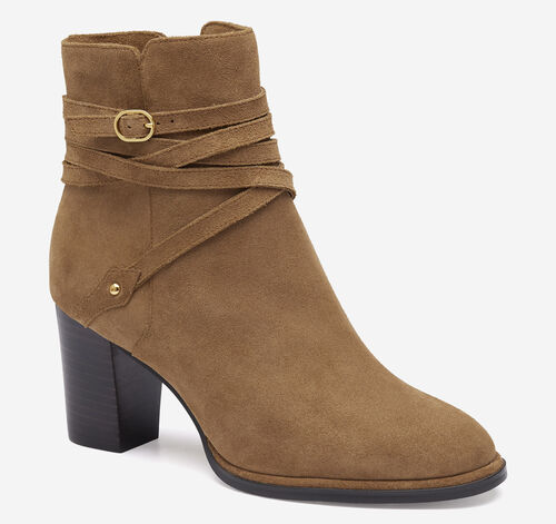 Amy Belted Bootie - Whiskey Suede