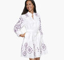 Game Day Button-Front Eyelet Dress image number null