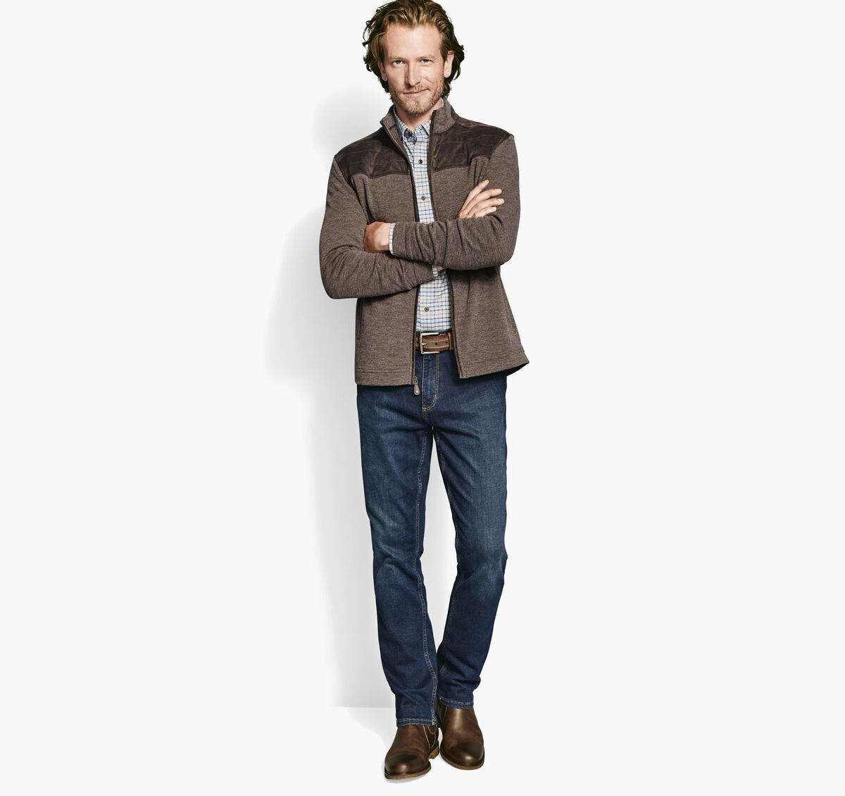 Quilted-Yoke Full-Zip image number null