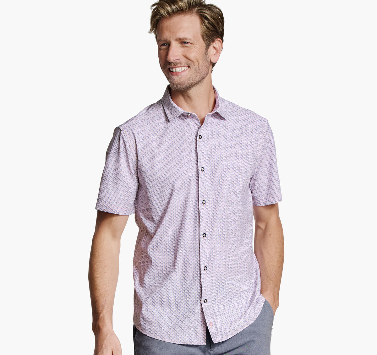 XC+&trade; Motion Short-Sleeve Print Knit Shirt image number null