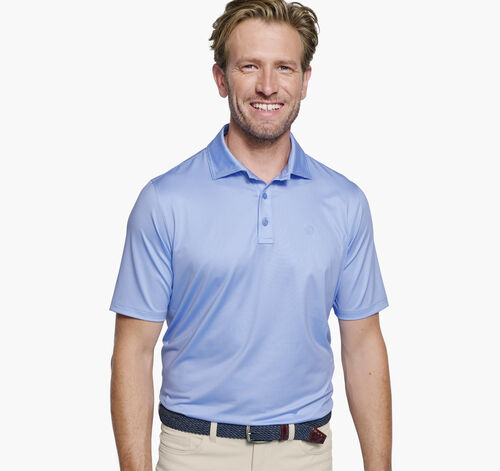 XC4® Performance Gingham Polos + Cool Degree™ - Light Blue/White Mini Gingham