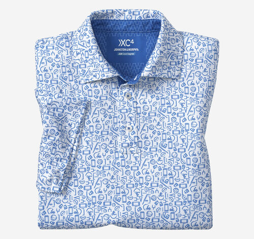 Game Day Multi-Sport Print Polo - Royal