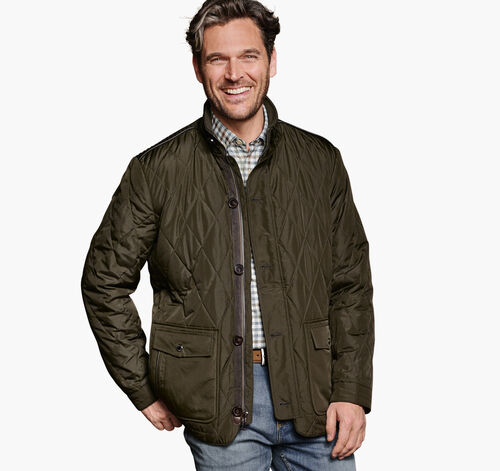 Diamond Quilt Jacket - Olive