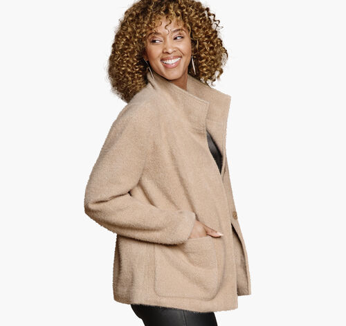 Eyelash Jacket - Camel
