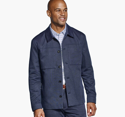 XC Flex&reg; Pinnacle Knit Shirt Jacket - Navy Birdseye