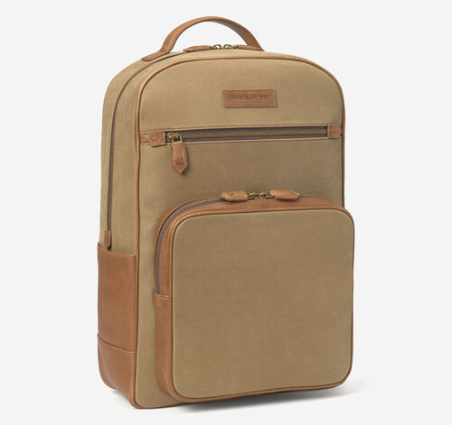 Rhodes Backpack - Camel Antique Cotton/Tan Full Grain