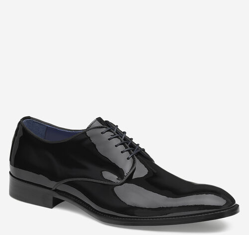 Kinser Plain Toe - Black Italian Patent Calfskin