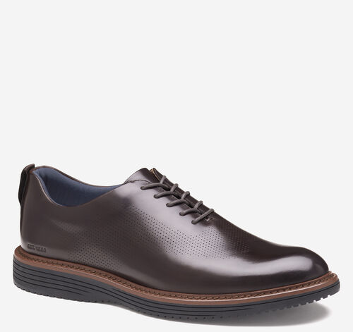 Upton One-Piece Perfed Plain Toe - Mahogany Full Grain Leather