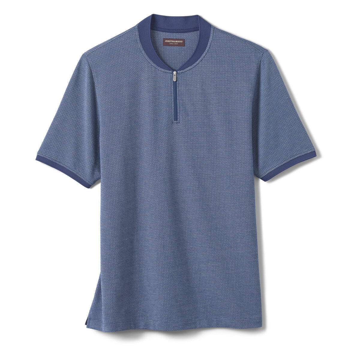 Jacquard Zip Polo image number null