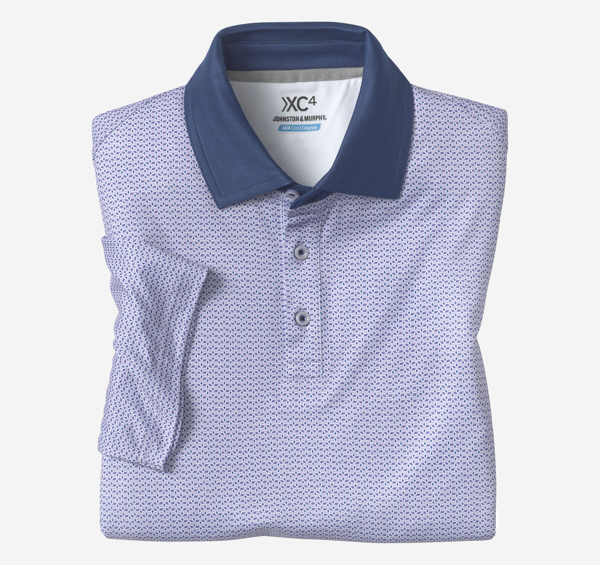 XC4&reg; Performance Solid-Collar Print Polos + Cool Degree&trade; image number null
