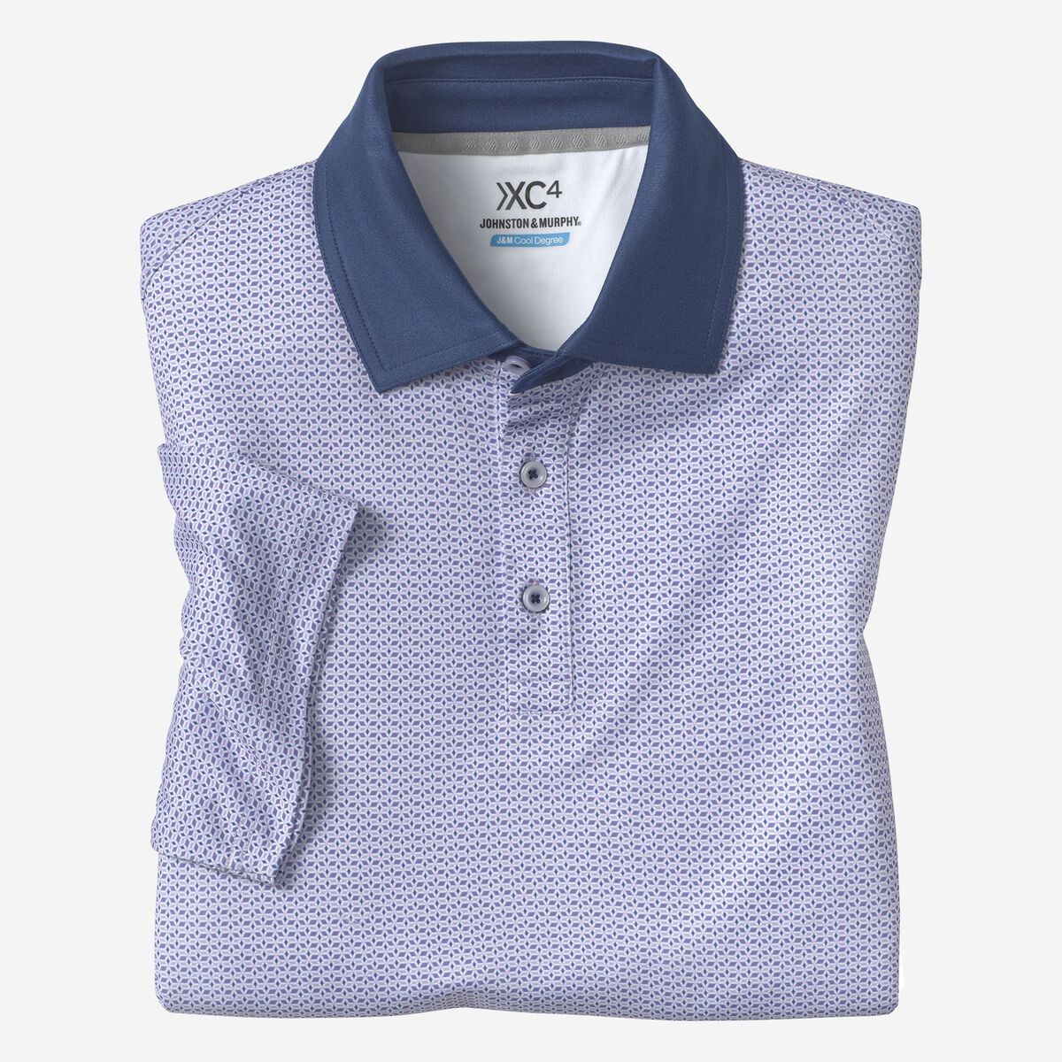 XC4&reg; Performance Solid-Collar Print Polos + Cool Degree&trade; image number null