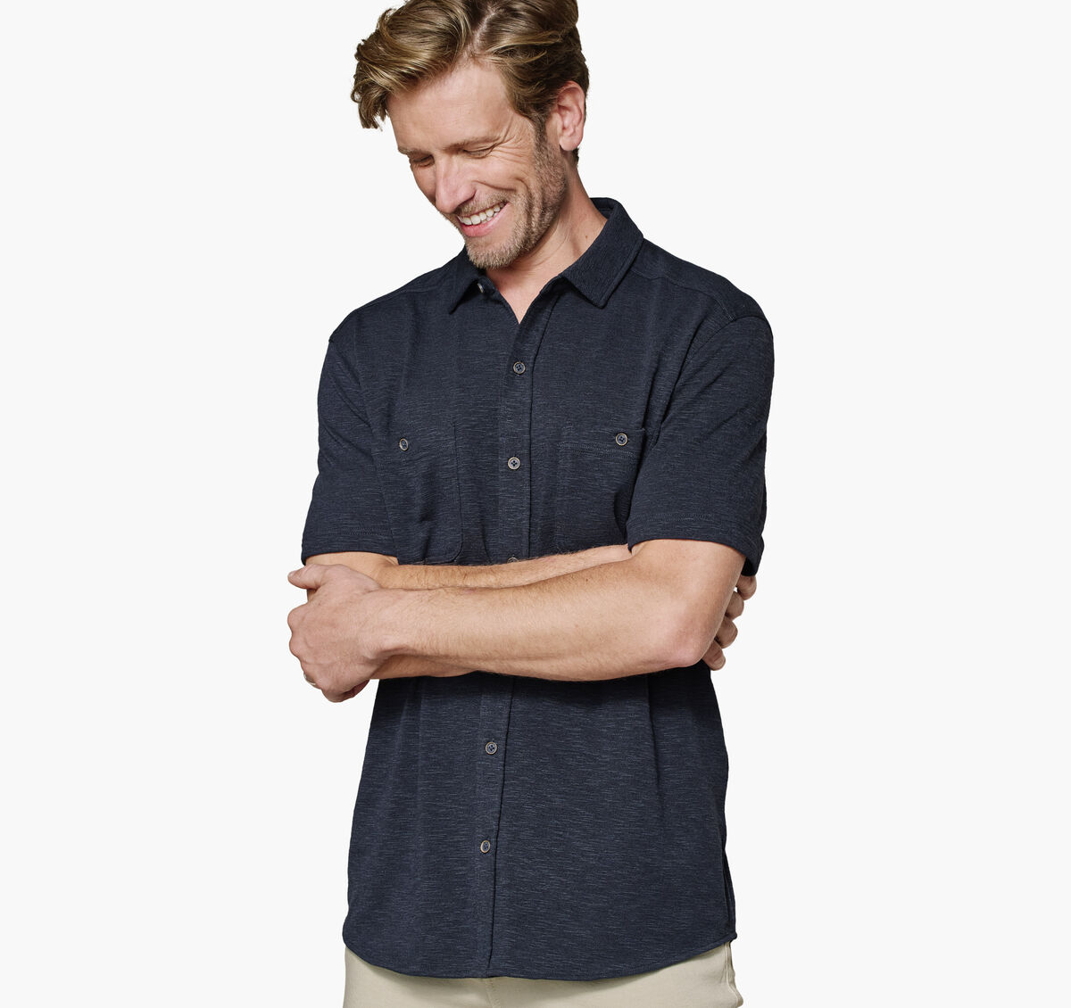 Riley Short-Sleeve Knit Shirt image number null