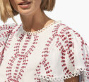 Game Day Eyelet Flutter Sleeve Top image number null