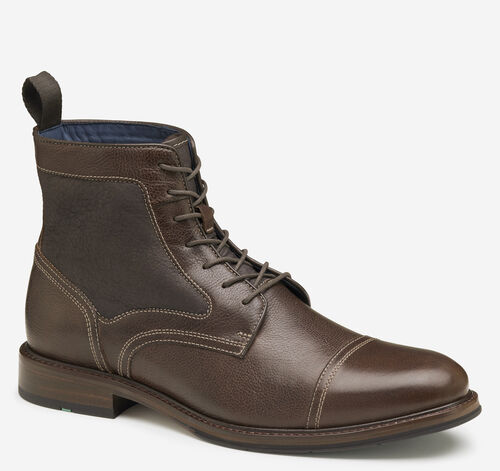 XC Flex® Raleigh Cap Toe Shearling Boot - Mahogany Full Grain/Shearling