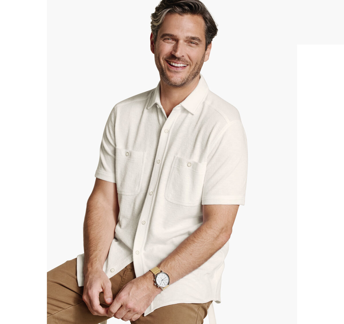 Riley Short-Sleeve Knit Shirt image number null