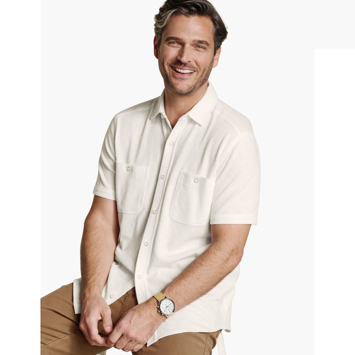 Riley Short-Sleeve Knit Shirt image number null