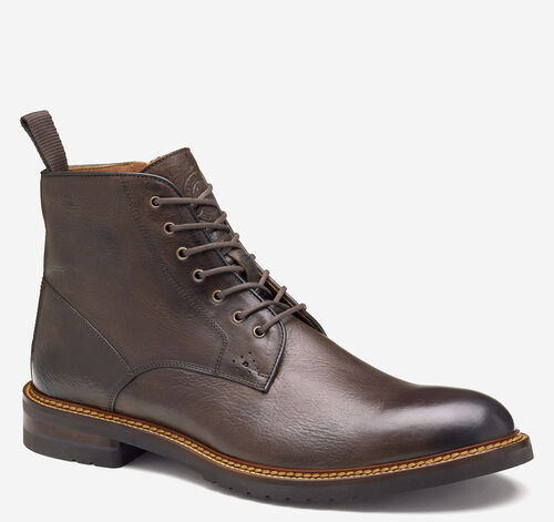Hartford Plain Toe Boot - Dark Brown Italian Calfskin
