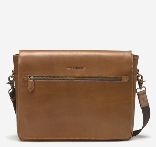 Rhodes Messenger Bag - Tan Full Grain