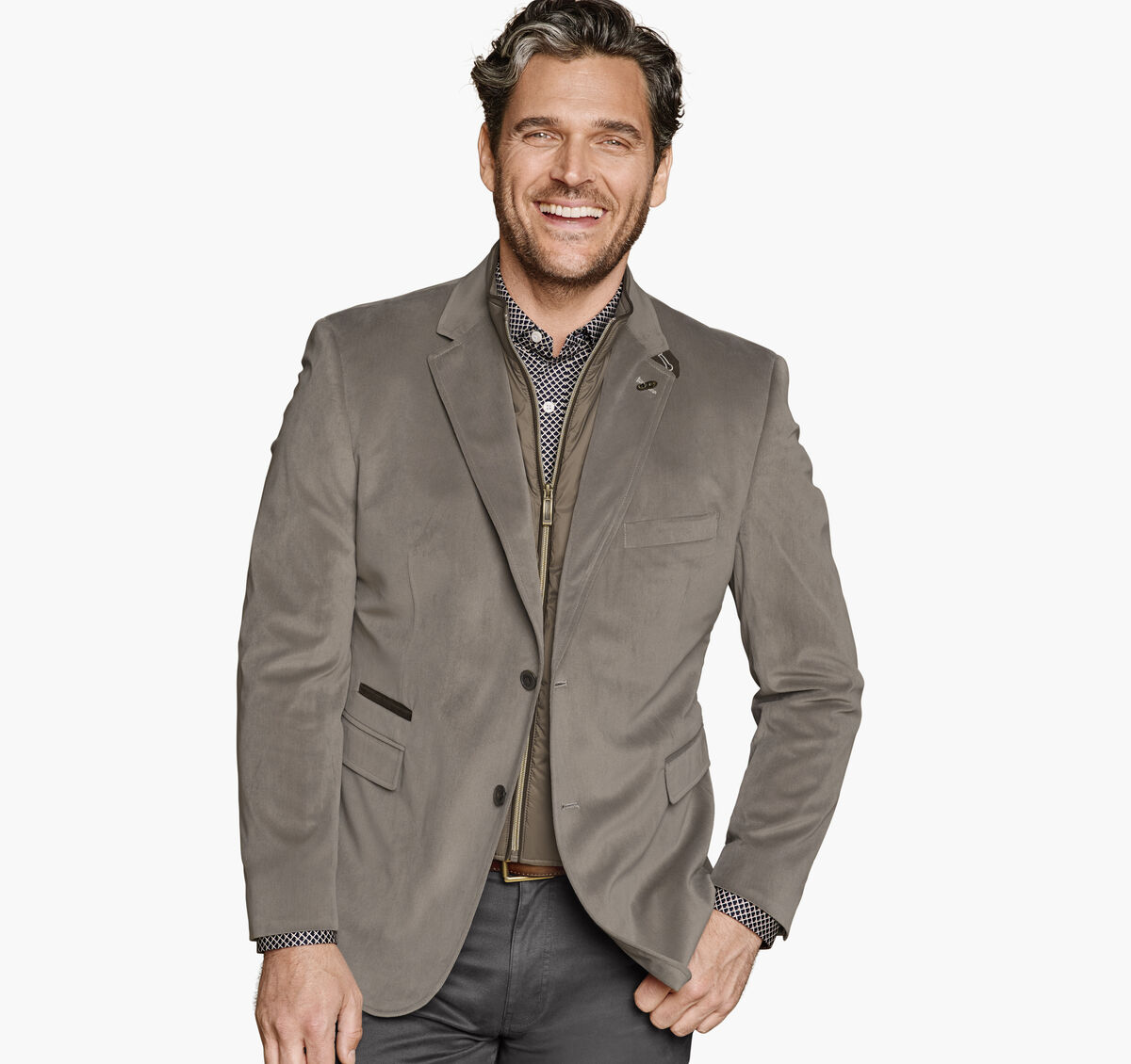Plush Bibbed Blazer image number null
