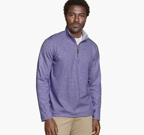 Icon Reversible Solid Quarter-Zip - Purple/Storm