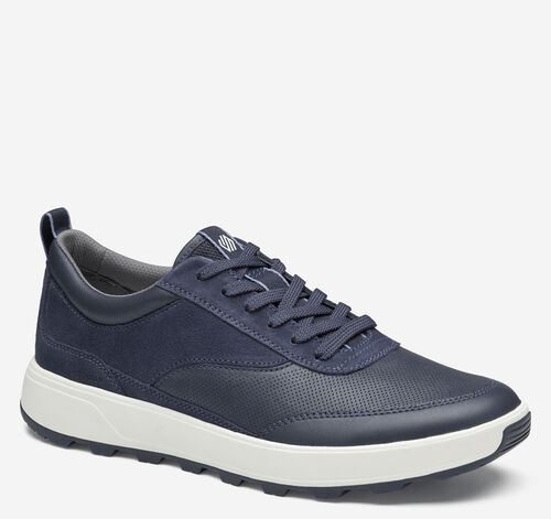 Lucas U-Throat - Navy Full-Grain Leather/Suede