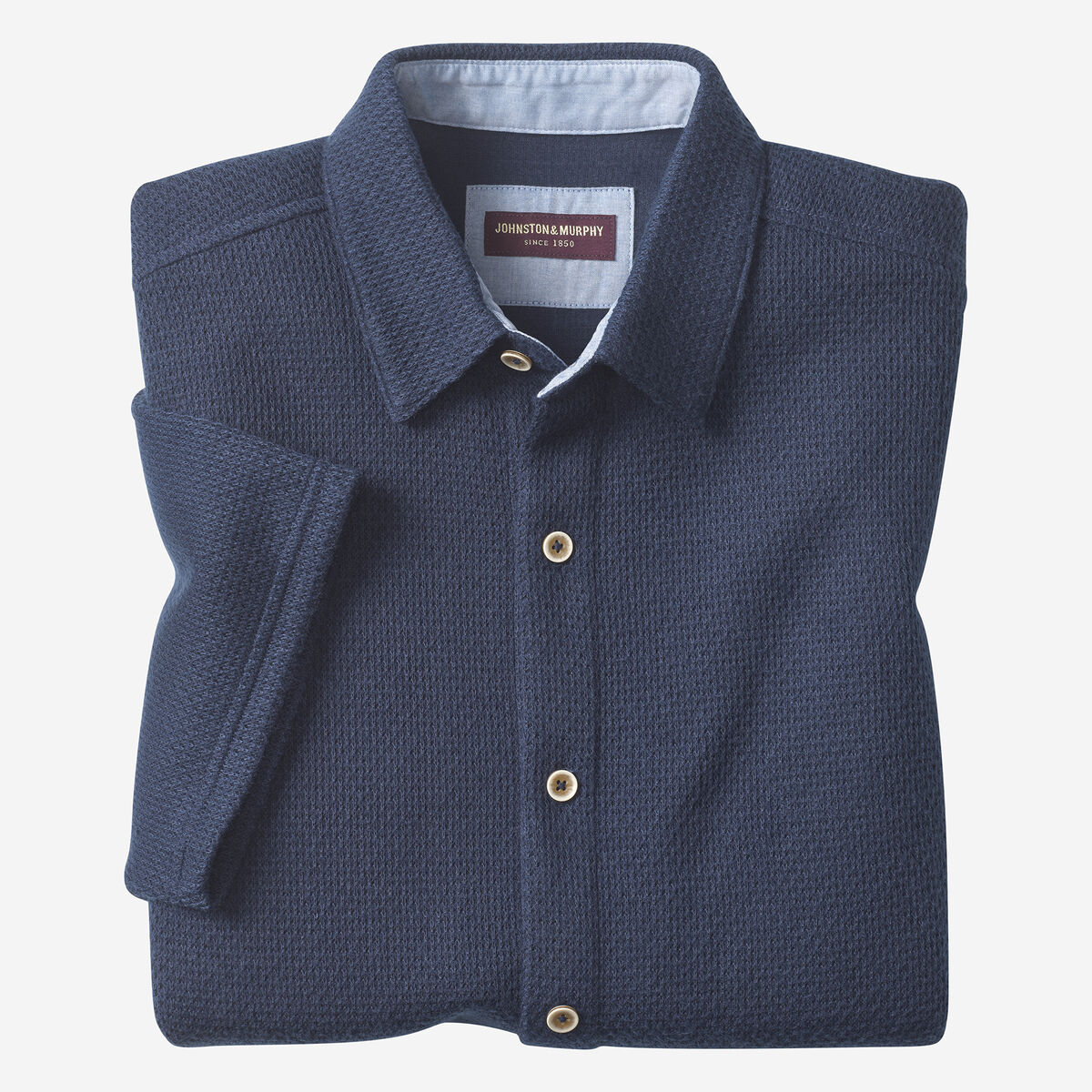 Linden Textured Short-Sleeve Shirt image number null