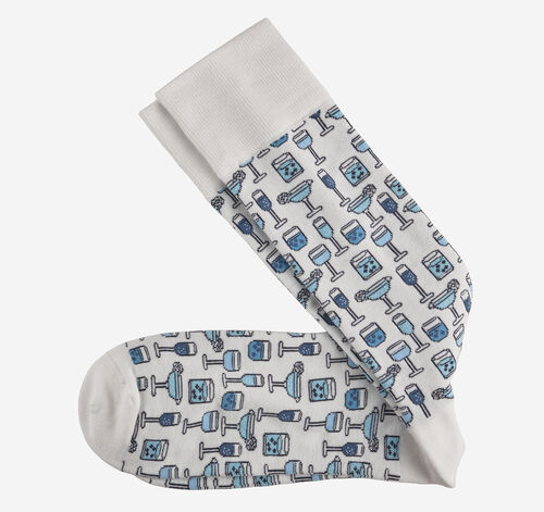 Cool Moon Tech Socks - White Cocktails