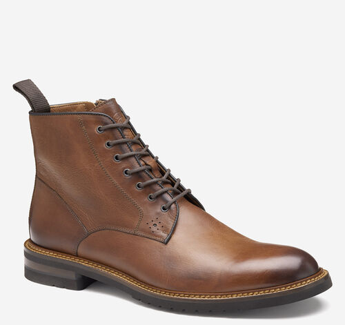 Hartford Plain Toe Boot - Tan Italian Calfskin