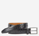 Croc-Embossed Leather Belt image number null