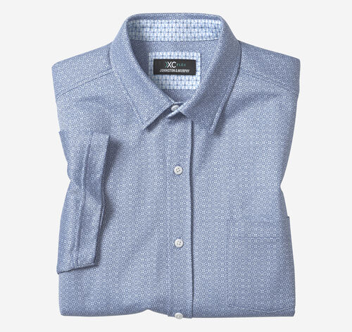 XC Flex® Short-Sleeve Birdseye Shirt - Navy Geo
