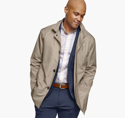 Upton Water-Resistant Raincoat - Khaki