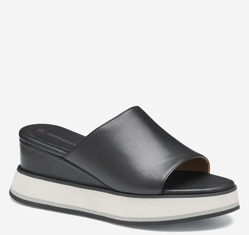 Colleen Slide - Black Nappa Leather