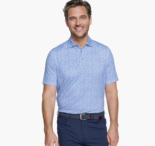XC4® Performance Print Polos + Cool Degree™ - White/Navy Boat
