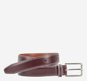White-Edged Textured Leather Belt image number null