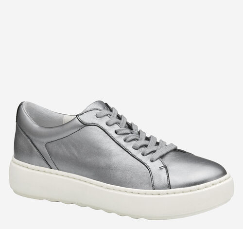 Cammie Lace-Up - Pewter Metallic Glove Leather