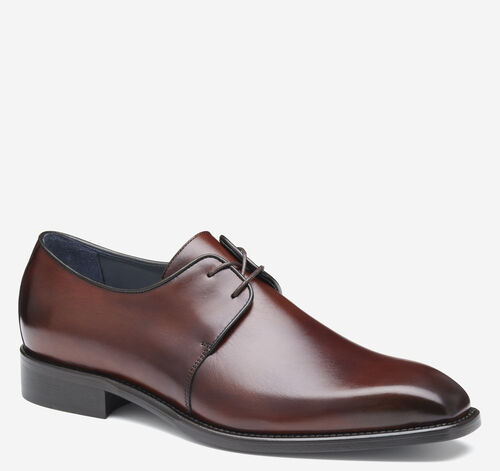Larson 2-Eye Plain Toe - Mahogany Italian Calfskin